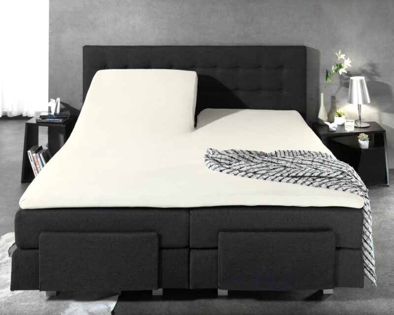 Splittopper Katoen Hoeslaken Creme - Afbeelding 4