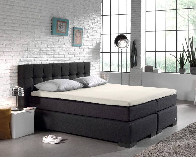 Splittopper Katoen Hoeslaken Creme - Afbeelding 8
