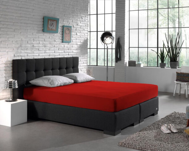 Dubbel Jersey 220 gr. Hoeslaken Rood
