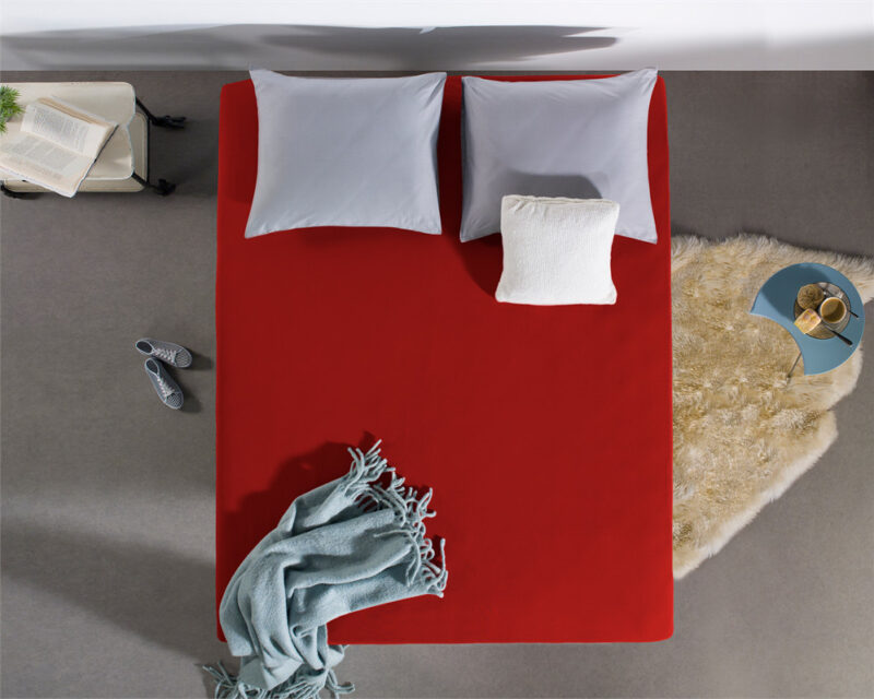Dubbel Jersey 220 gr. Hoeslaken Rood - Afbeelding 2