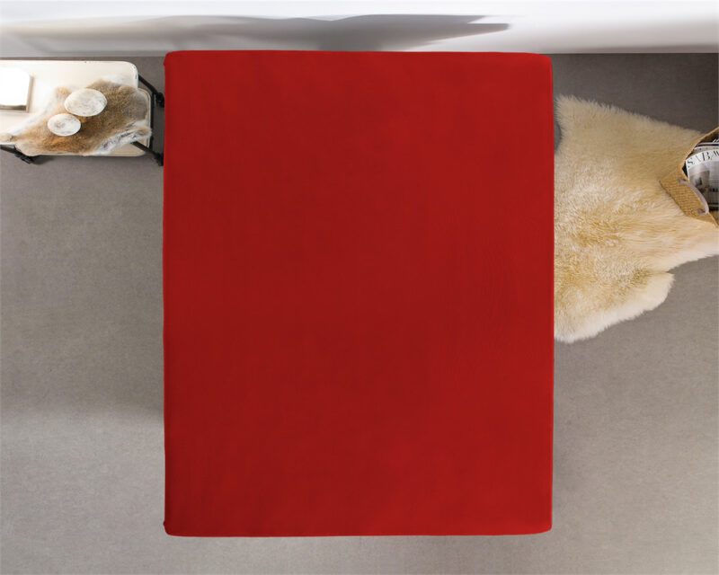 Dubbel Jersey 220 gr. Hoeslaken Rood - Afbeelding 3