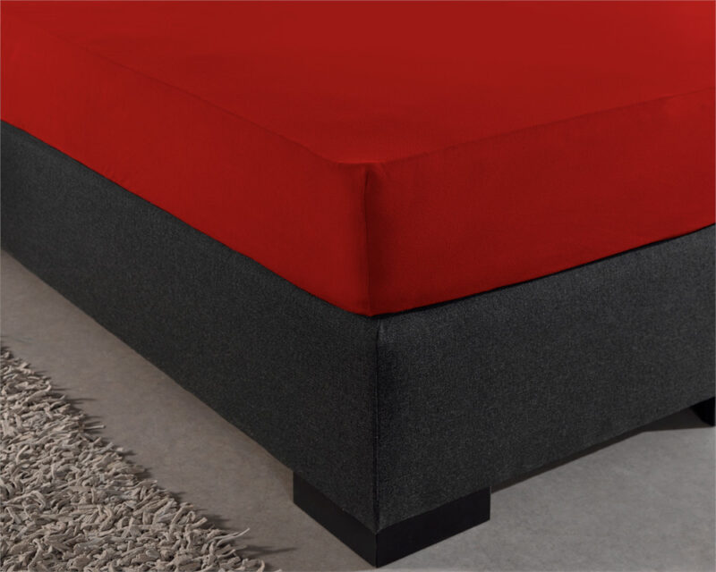 Dubbel Jersey 220 gr. Hoeslaken Rood - Afbeelding 4