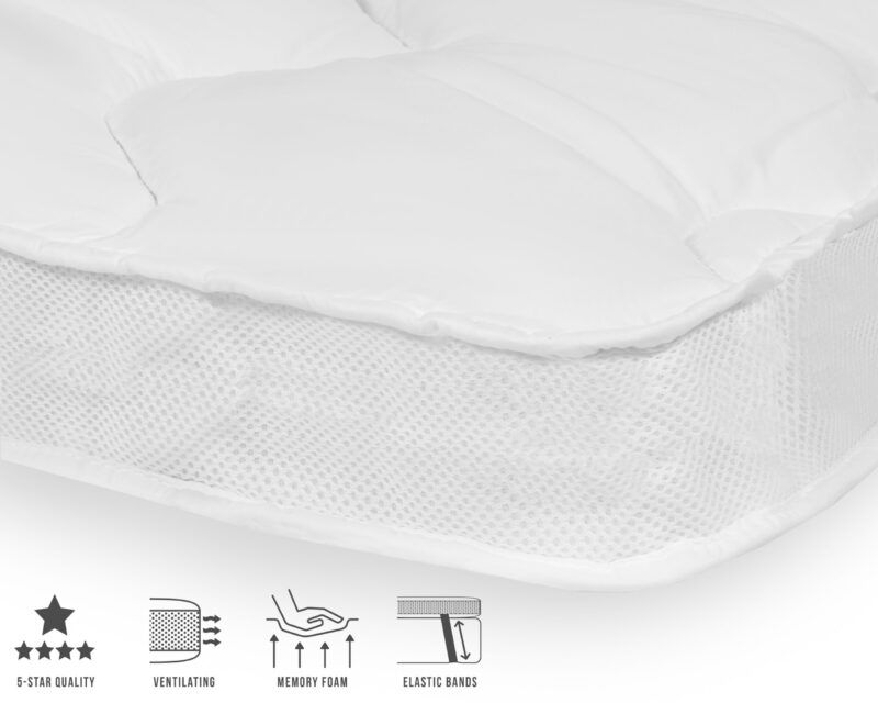 3D AIR Hotel Traagschuim Topdekmatras Wit - Afbeelding 4