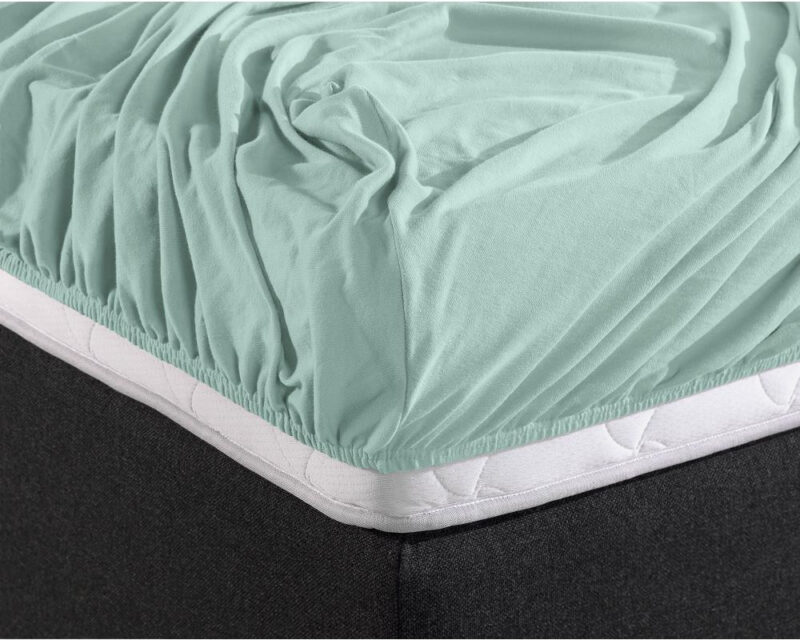 Dubbel Jersey 220 gr. Hoeslaken Pastel Blauw - Afbeelding 3