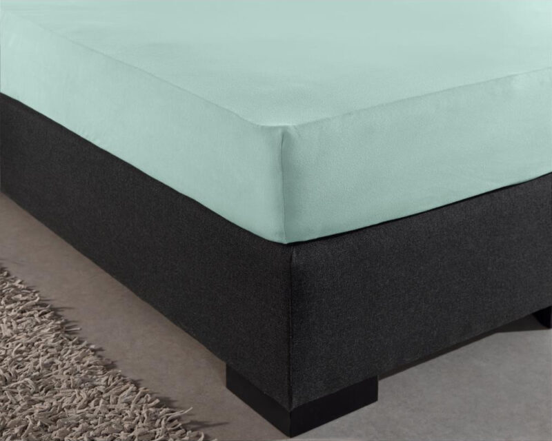 Dubbel Jersey 220 gr. Hoeslaken Pastel Blauw - Afbeelding 4
