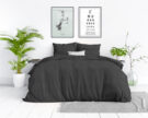 Dekbedovertrek Stone washed Antraciet - Afbeelding 3
