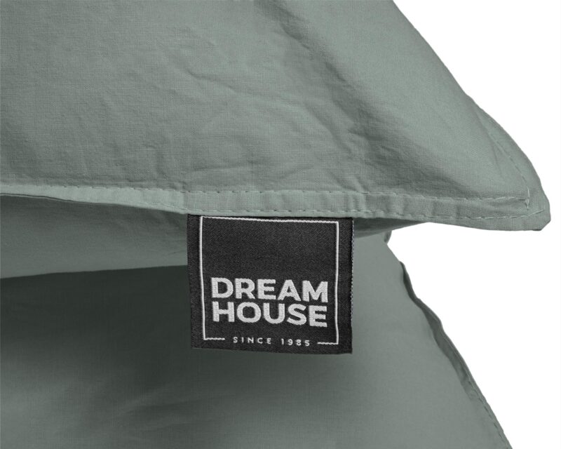 Dekbedovertrek Stone washed Groen - Afbeelding 7