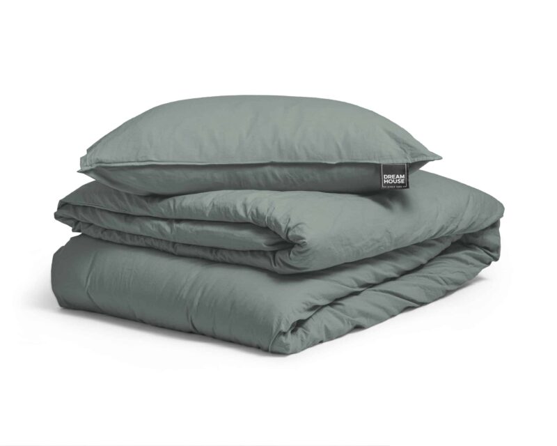 Dekbedovertrek Stone washed Groen - Afbeelding 8