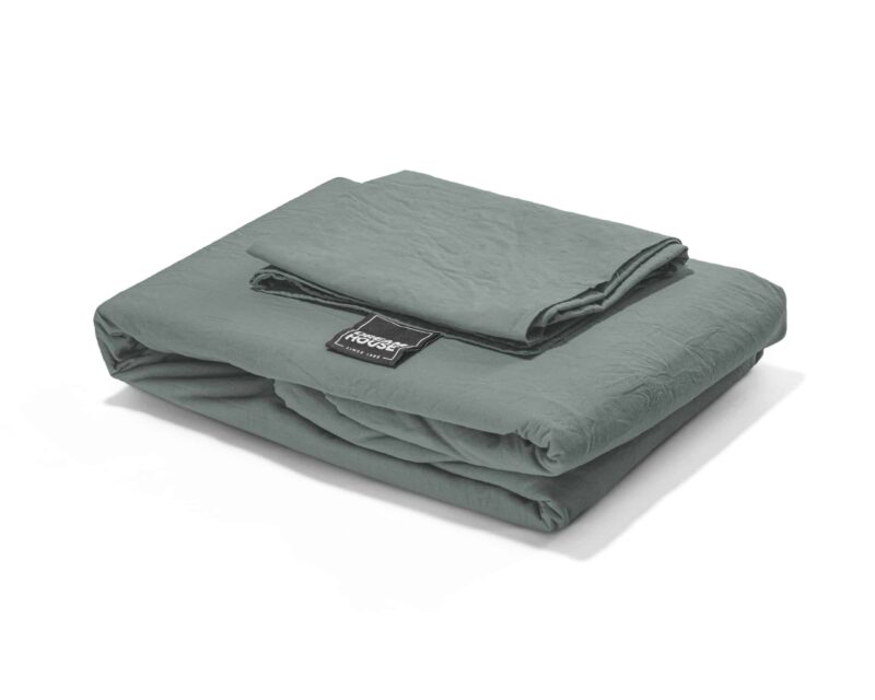 Dekbedovertrek Stone washed Groen - Afbeelding 9