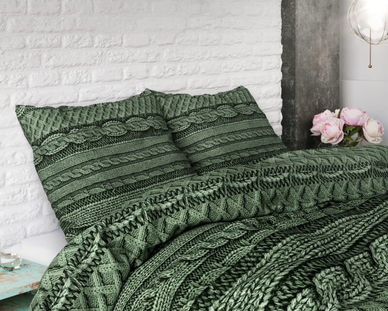 Dekbedovertrek Nature Knits Groen - Afbeelding 3
