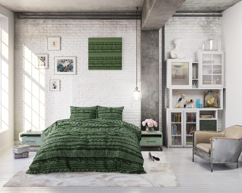 Dekbedovertrek Nature Knits Groen - Afbeelding 4