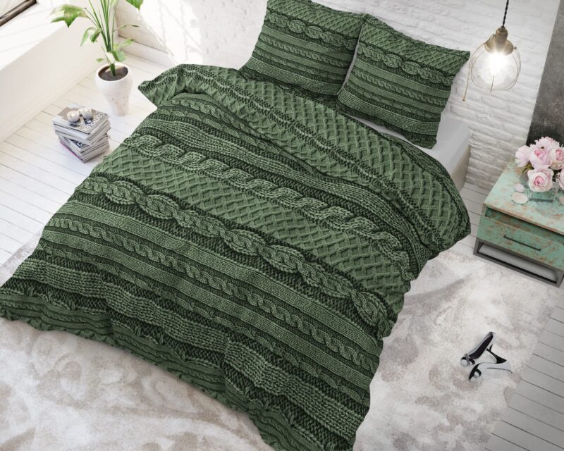 Dekbedovertrek Nature Knits Groen - Afbeelding 5