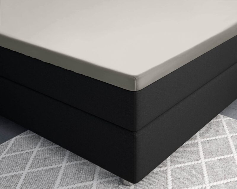 Splittopper Satijn Hoeslaken Creme - Afbeelding 3
