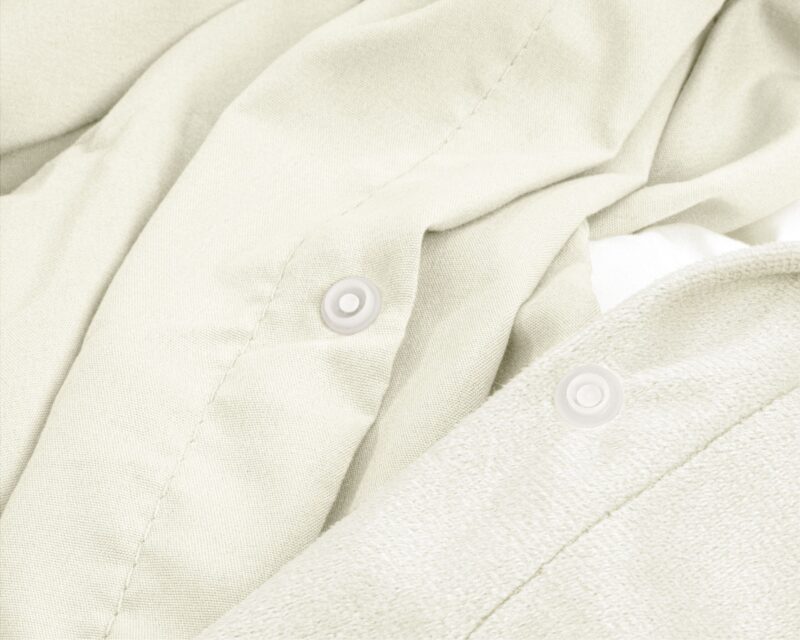 Velvet Uni Dekbedovertrek Creme - Afbeelding 4