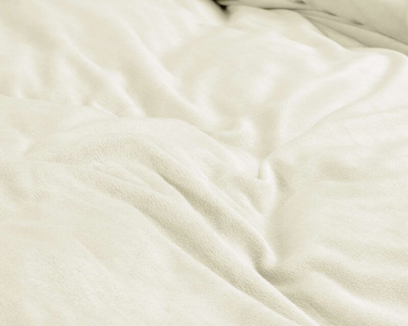 Velvet Uni Dekbedovertrek Creme - Afbeelding 5