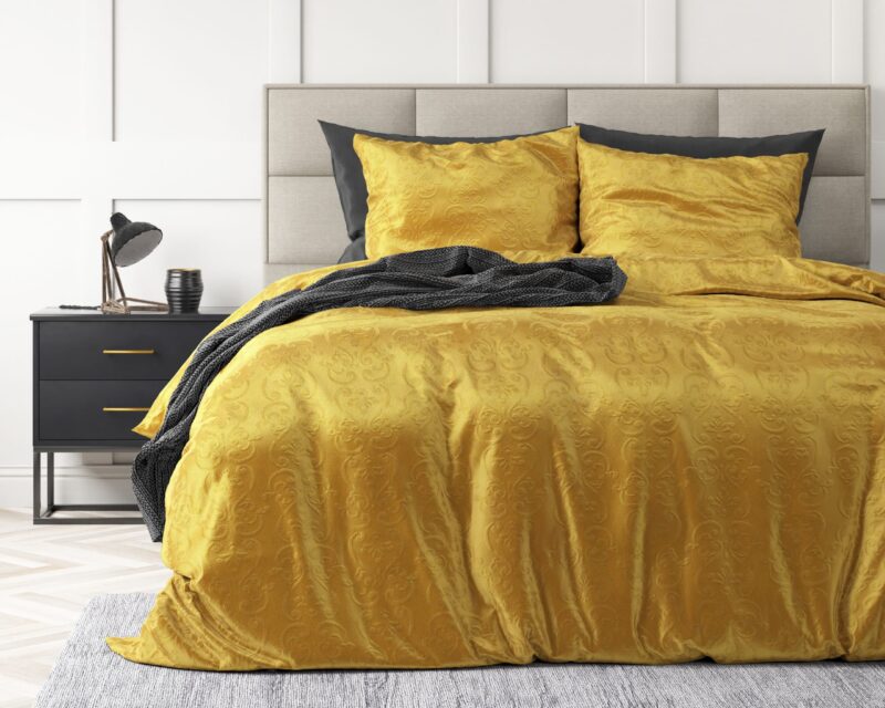 Dekbedovertrek Embossed Velvet Sultan Goud - Afbeelding 4