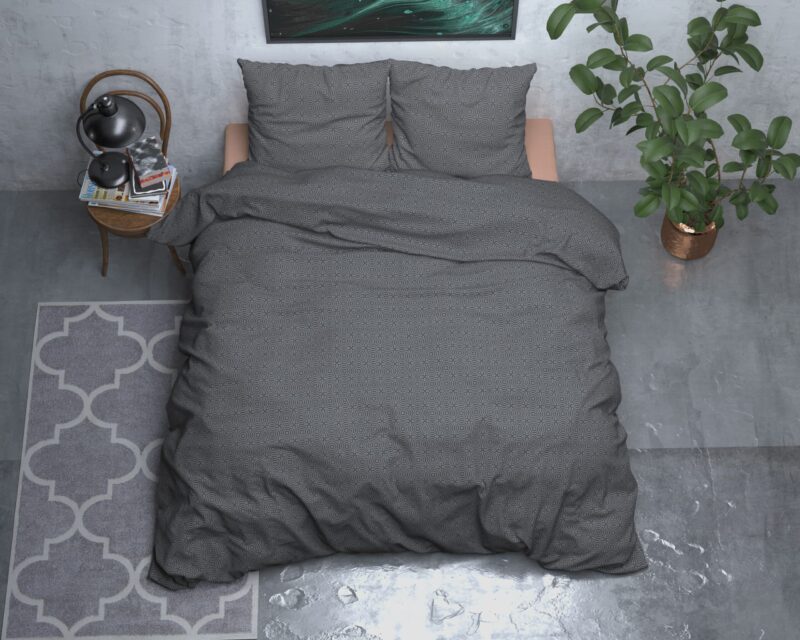 Dekbedovertrek Flanel Jason Antraciet - Afbeelding 2