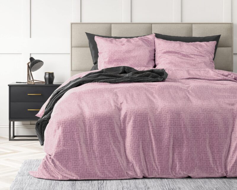 Dekbedovertrek Embossed Velvet Fashion Roze - Afbeelding 4