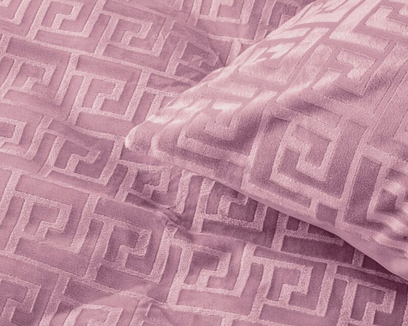 Dekbedovertrek Embossed Velvet Fashion Roze - Afbeelding 6