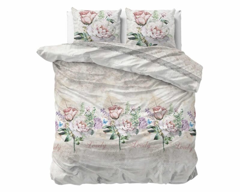Dekbedovertrek Lovely Flower Beige - Afbeelding 6