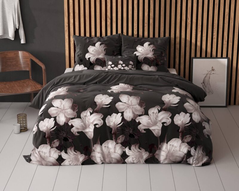 Dekbedovertrek Dark Flower Zwart - Afbeelding 2