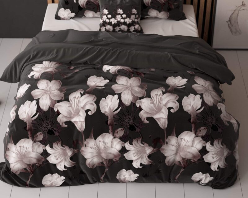 Dekbedovertrek Dark Flower Zwart - Afbeelding 5