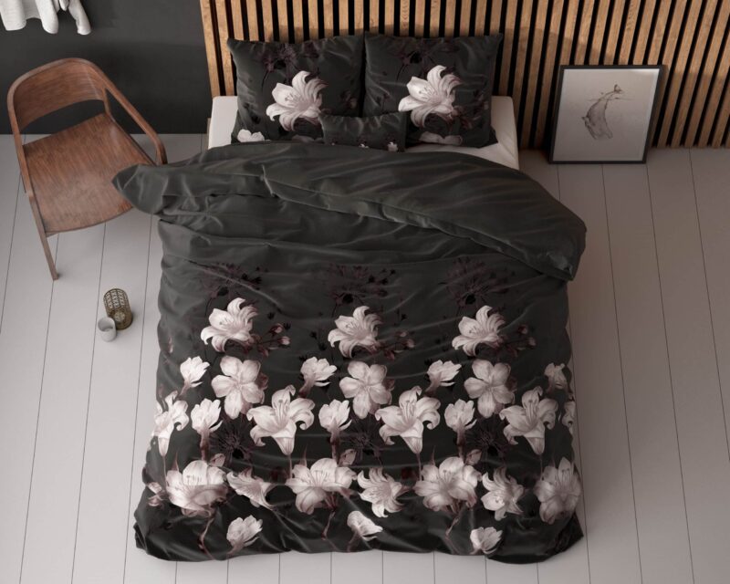Dekbedovertrek Dark Flower Zwart - Afbeelding 9