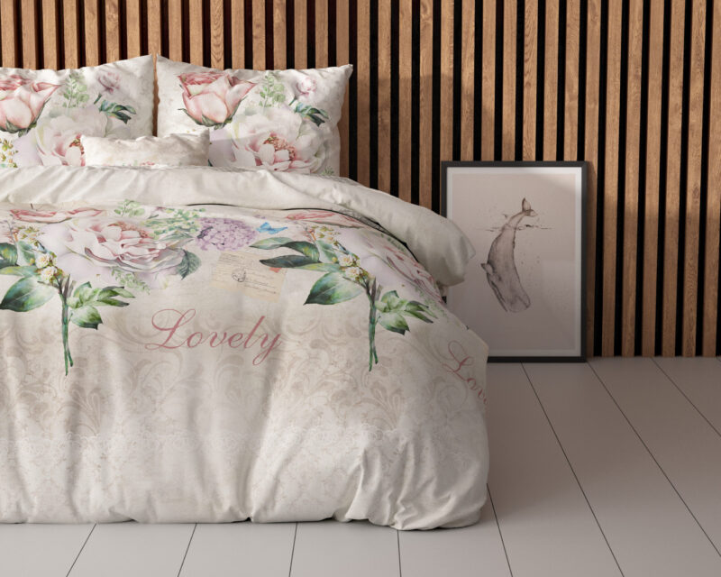 Dekbedovertrek Lovely Flower Beige - Afbeelding 3