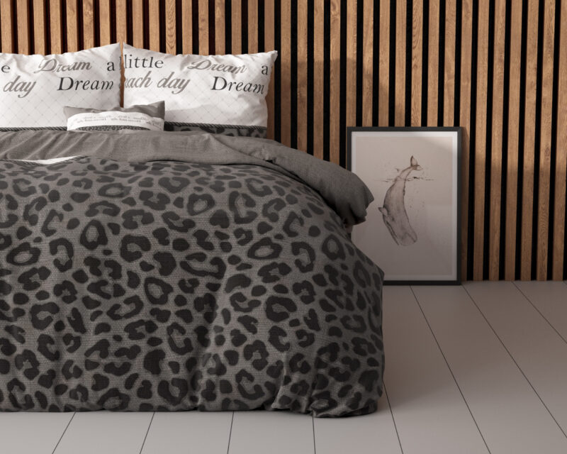 Dekbedovertrek Dream and Sleep Antraciet - Afbeelding 3