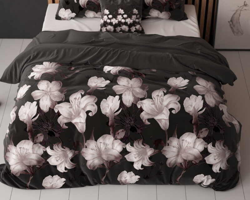 Dekbedovertrek Dark Flower Zwart - Afbeelding 8