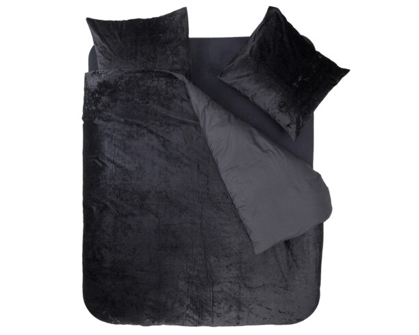 Dekbedovertrek Crystal Velvet Zwart