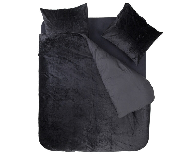 Dekbedovertrek Crystal Velvet Zwart