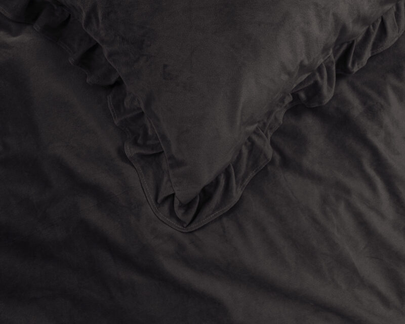 Dekbedovertrek Velvet Ruffles Zwart - Afbeelding 2