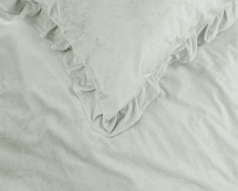 Dekbedovertrek Velvet Ruffles Cappuccino Wit - Afbeelding 2