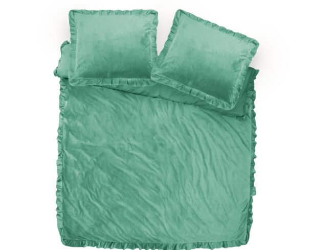 Dekbedovertrek Velvet Ruffles Granite Groen