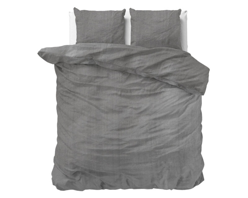 Dekbedovertrek Denim Stone Washed Antraciet