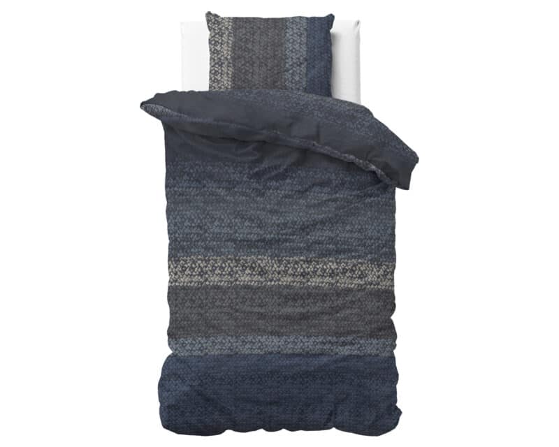 Dekbedovertrek Flanel Gradient Knits Blauw