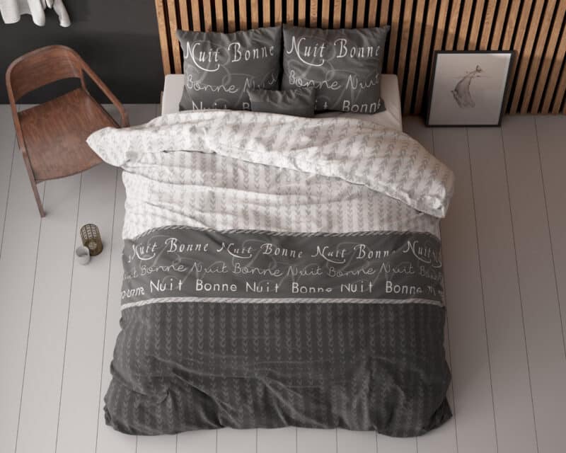 Dekbedovertrek Bonne Nuit 4 Antraciet - Afbeelding 3