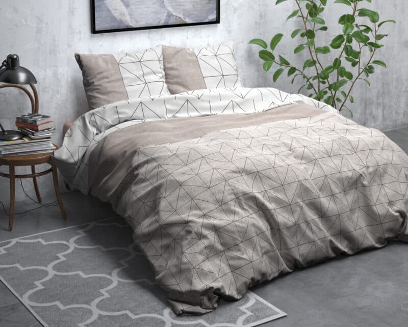 Dekbedovertrek Flanel Gino Taupe - Afbeelding 6