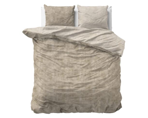 Dekbedovertrek Flanel Washed Cotton Taupe