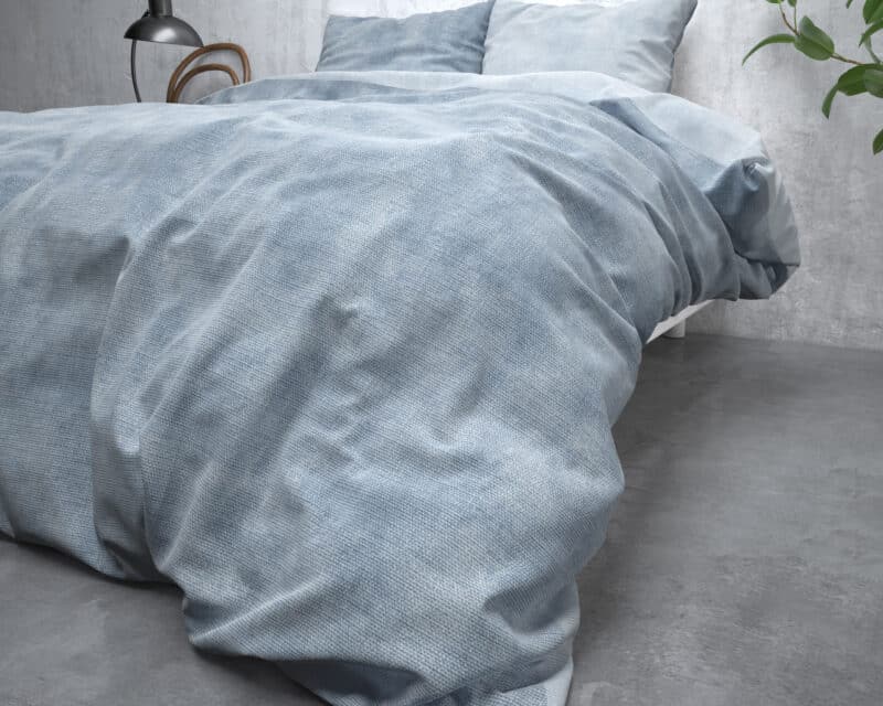 Dekbedovertrek Flanel Washed Cotton Blauw - Afbeelding 4