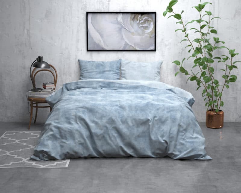 Dekbedovertrek Flanel Washed Cotton Blauw - Afbeelding 5