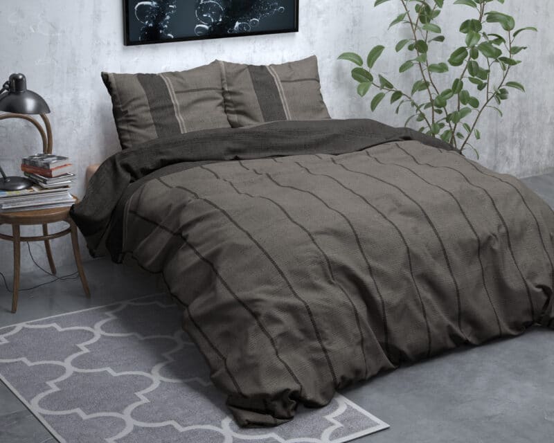 Dekbedovertrek Flanel Kees Taupe - Afbeelding 6