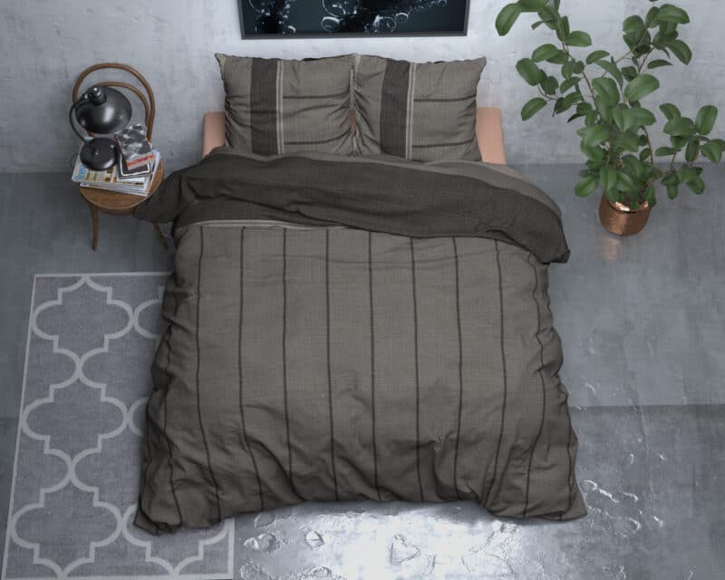 Dekbedovertrek Flanel Kees Taupe - Afbeelding 2