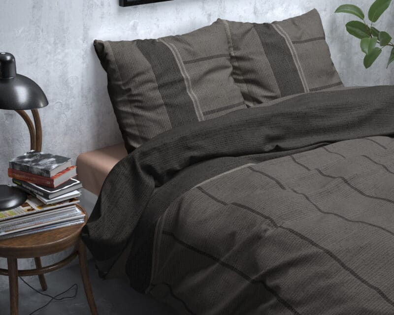 Dekbedovertrek Flanel Kees Taupe - Afbeelding 3