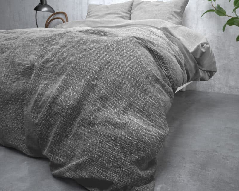 Dekbedovertrek Flanel Stone Stripe Grijs - Afbeelding 4