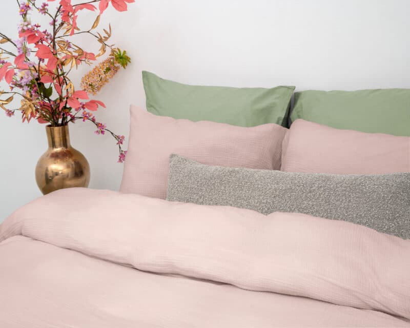 Dekbedovertrek Mousseline Perkal Roze - Afbeelding 5