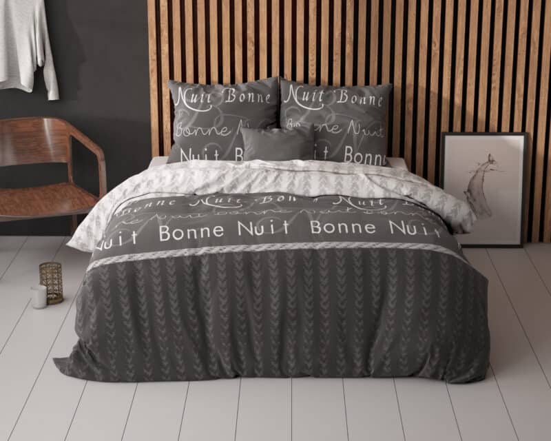 Dekbedovertrek Bonne Nuit 4 Antraciet - Afbeelding 4