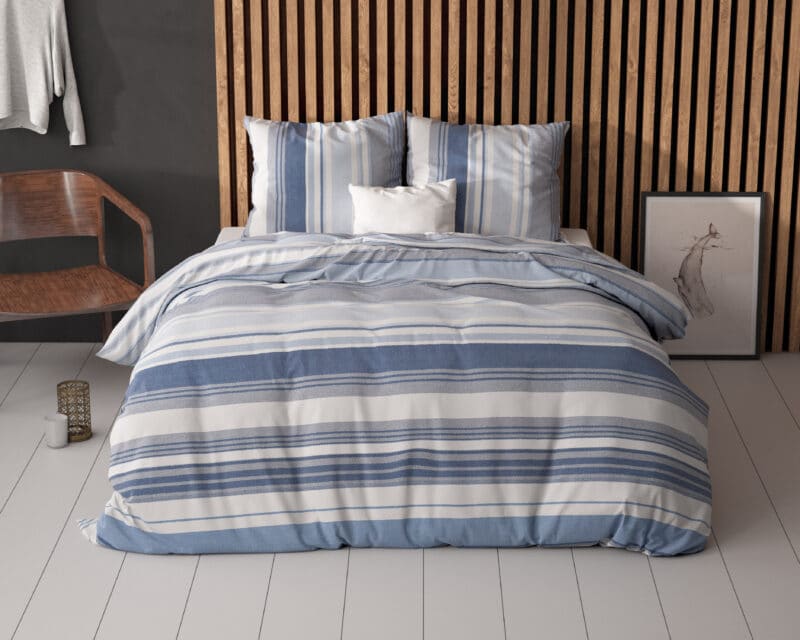 Dekbedovertrek Stripy Blauw - Afbeelding 2