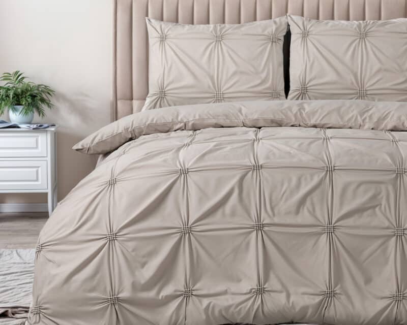 Dekbedovertrek Punch pintuck Taupe - Afbeelding 3